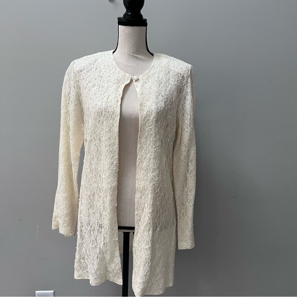 Sophie Change lace beaded cardigan size Medium